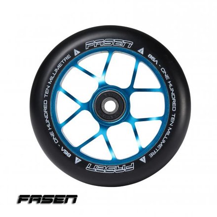 Fasen Raven Spoked 110mm Stunt-Scooter Wheel + Abec 9 Kugellager Blue Neochrome