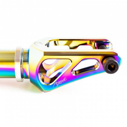Drone Majesty V2 Threadless Stunt Scooter Fork SCS Neochrom rainbow