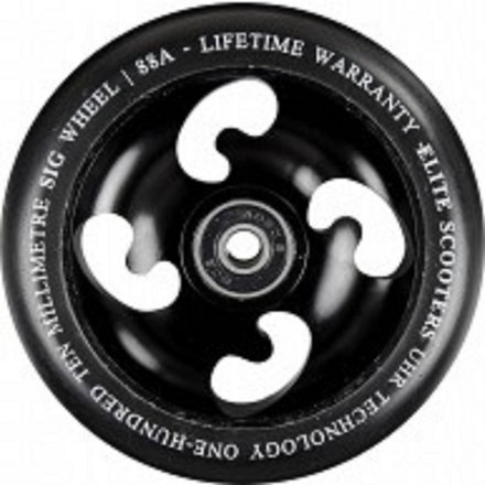 Elite Sign CNC Stunt-Scooter wheel Laser Logos 110 mm inkl. Abec9 Kugellagern schwarz