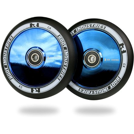 ROOT INDUSTRIES AIR WHEELS 110MM BLACK / BLUE NEOCHROME