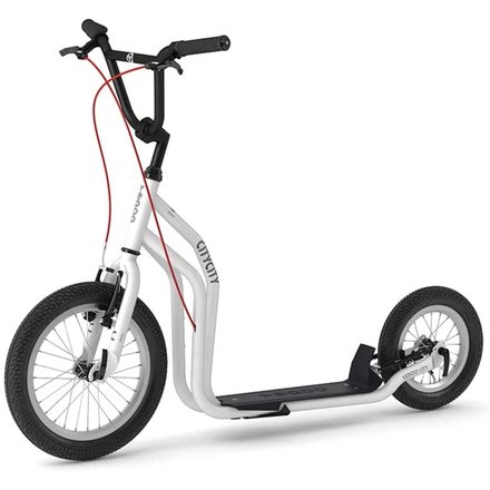 Yedoo Roller Tretroller New City Scooter Roller Luftbereifung 16 vorne 12 hinten wei