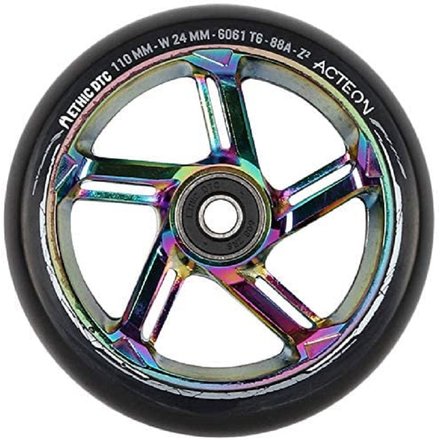 Ethic Acteon Stunt Scooter Rolle Wheel 110 mm Rainbow Neochrome