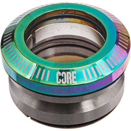 CORE Dash Integrated Stunt Scooter Headset Rainbow Oilslick Neochrome