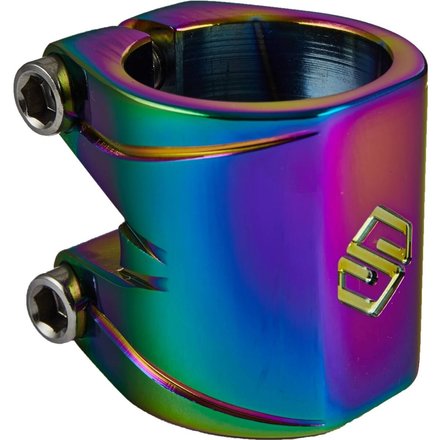 Striker Essence Double V2 Stunt Scooter Klemme Clamp Rainbow Neochrome