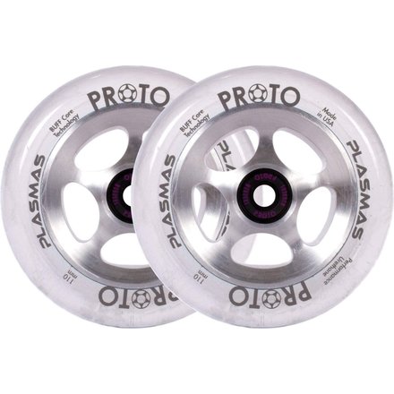Proto Plasma Stunt Scooter Rollen Wheels Silver/Clear