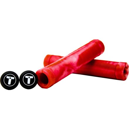 Trynyty Swirl Stunt Scooter Griffe Grips Red/Transparent