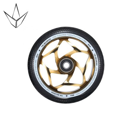 Blunt Stunt Scooter Rolle Wheel 120 mm 24 mm Gap Core Tri Bearing Black/Gold