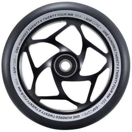 Blunt Stunt Scooter Rolle Wheel 120 mm 24 mm Gap Core Tri Bearing Black/Black