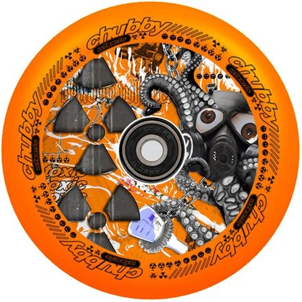 Chubby Wheels Melocore Stunt Scooter Rolle Radioactive Orange 110 mm