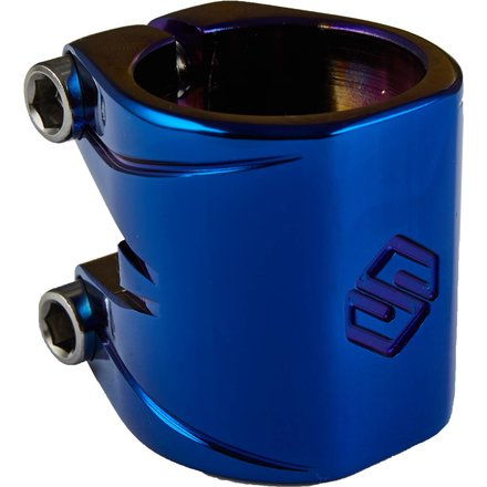 Striker Essence Double V2 Stunt Scooter Klemme Clamp Blue Chrome