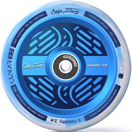 Lucky Cody Flom V4 Signature Stunt Scooter Rolle Wheel 110 mm White/Blue