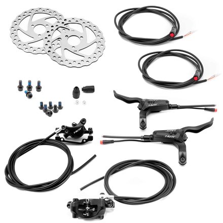 SXT Hydraulisches Scheibenbremsenset Vorderrad + Hinterrad Bremsanlage passend fr diverse Fahrzeuge